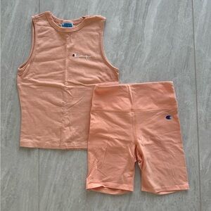 Champion Peach Tank and Shorts Set